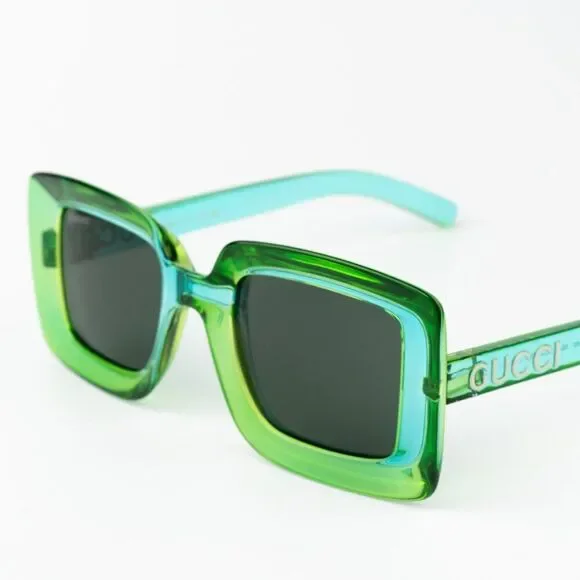 NEW Gucci GG1718S 003 Green Women Square Sunglasses GG 1718S - Picture 5 of 13